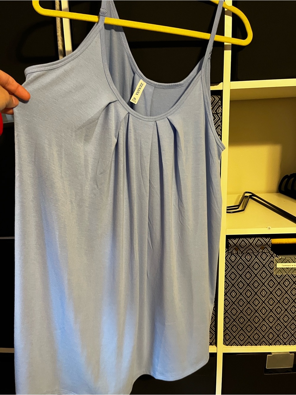 Zenana Outfitters Light Blue Pleated Camisole
